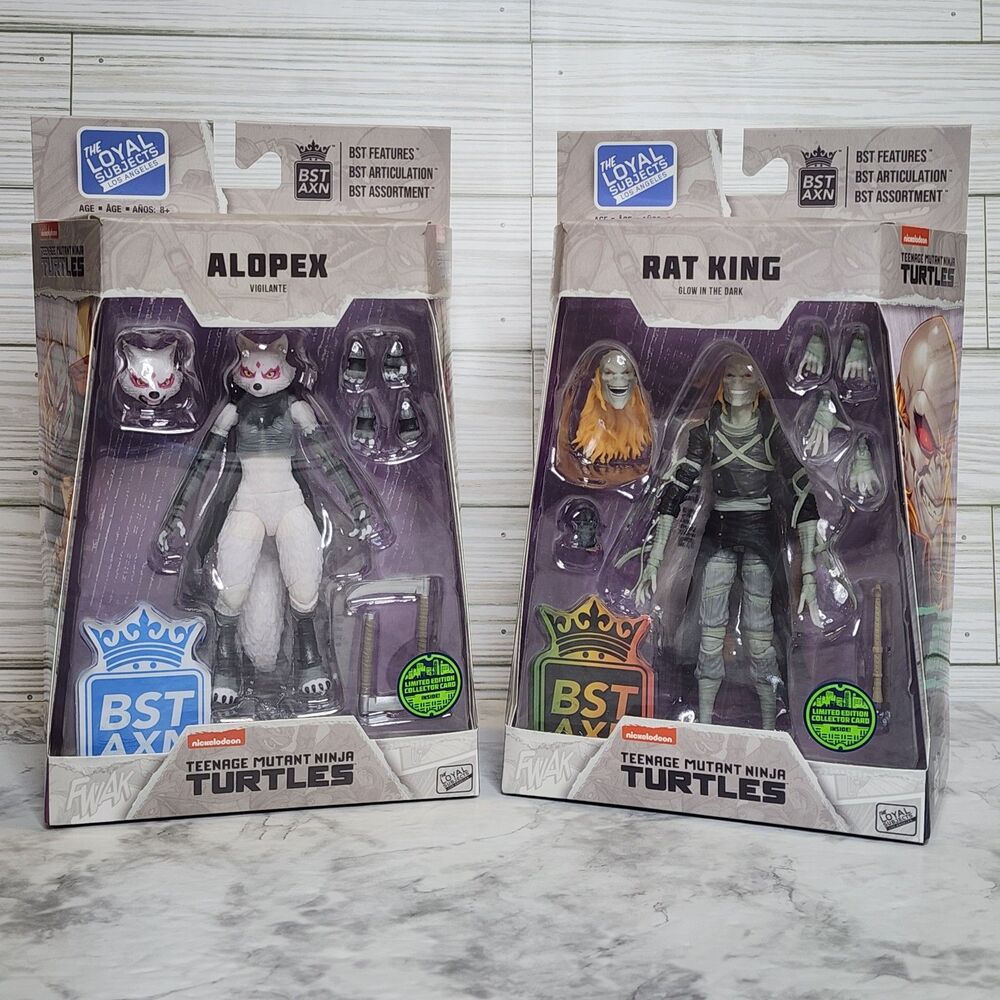 BST AXN Alopex & Rat King Glow in the Dark Teenage Mutant Ninja Turtles TMNT